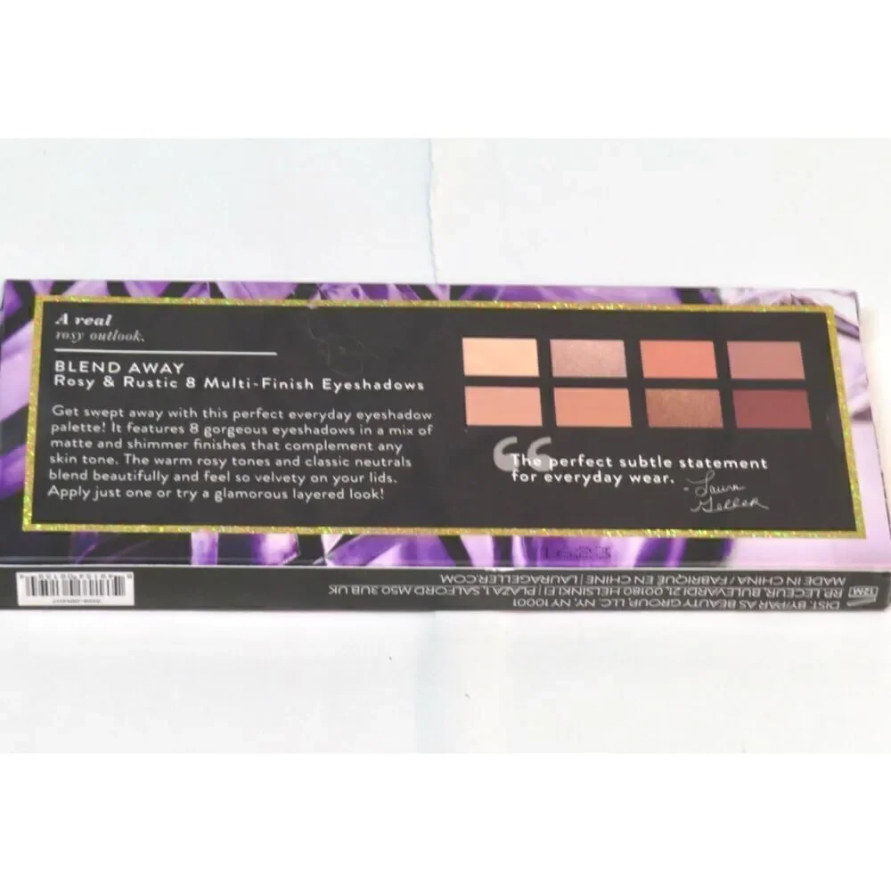 Laura Geller Bland Away Rosy & Rustic Eyeshadow Palette 8 Multi Finish Shades LE
